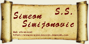 Simeon Simijonović vizit kartica